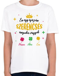 printfashion Szerencsés anyuka - Gyerek póló - Fehér (7897176)