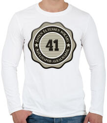 printfashion 41 - Férfi hosszú ujjú póló - Fehér (7226045)