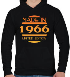 printfashion 1966 - Férfi kapucnis pulóver - Fekete (12770550)