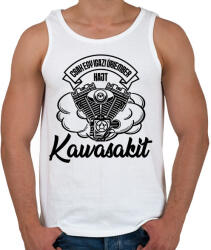 printfashion Csak egy igazi úriember hajt Kawasakit - Férfi atléta - Fehér (4335521)