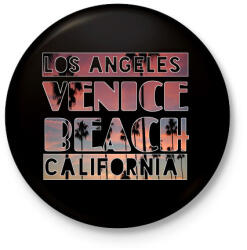 printfashion los angeles venice beach california - Kitűző, hűtőmágnes - Fekete (4393375)