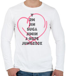 printfashion BTS PERSONA - Férfi hosszú ujjú póló - Fehér (1475996)