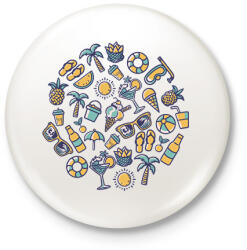 printfashion Nyaralás - Kitűző, hűtőmágnes - Fehér (14016724)