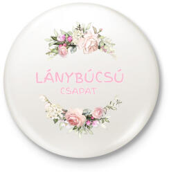 printfashion Lánybúcsú csapat - Kitűző, hűtőmágnes - Fehér (5320159)