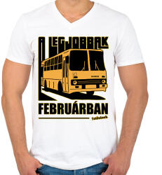 printfashion A Legjobbak - Férfi V-nyakú póló - Fehér (6021759)