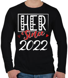 printfashion Her - dátummal - Férfi hosszú ujjú póló - Fekete (11728677)