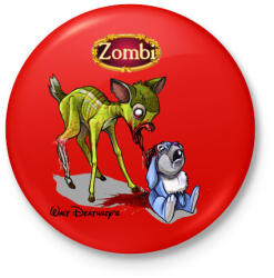 printfashion Bambi - Kitűző, hűtőmágnes - Piros (3106506)