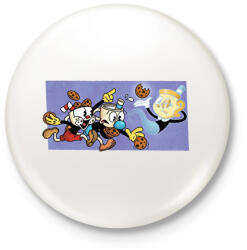 printfashion Cuphead sütik - Kitűző, hűtőmágnes - Fehér (7039966)