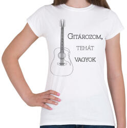 printfashion Gitározom, tehát vagyok - Női póló - Fehér (6370040)