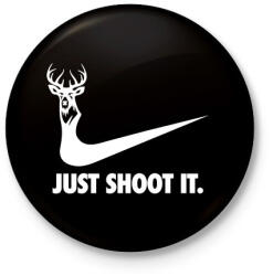 printfashion just shoot it - Kitűző, hűtőmágnes - Fekete (3097993)