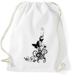 printfashion pillango és virág - Sportzsák, Tornazsák - Fehér (4551883)
