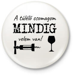 printfashion Túlélő csomag - Táska minta - Kitűző, hűtőmágnes - Fehér (7005099)