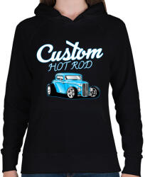 printfashion Classic car - Női kapucnis pulóver - Fekete (4237733)