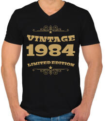 printfashion 1984 - Férfi V-nyakú póló - Fekete (4094461)