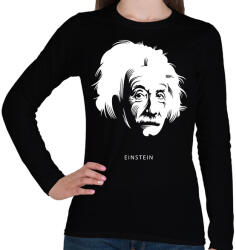 printfashion Einstein - Női hosszú ujjú póló - Fekete (2956008)