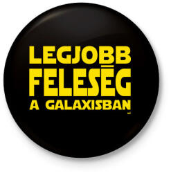 printfashion Star Wars - Legjobb feleség a galaxisban - Kitűző, hűtőmágnes - Fekete (11854513)