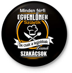 printfashion Legjobbak lesznek szakácsok - Kitűző, hűtőmágnes - Fekete (3099681)
