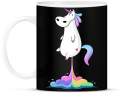 printfashion Egyszarvú puki - Bögre - Fekete (950471)