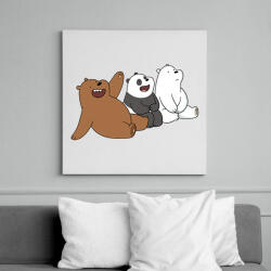 printfashion Friend Bears 2 - Vászonkép - Fehér (6625457)