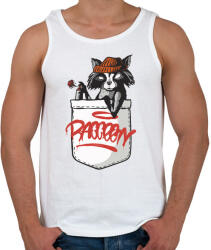 printfashion Mosómedve a zsebben - Férfi atléta - Fehér (4194905)