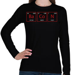 printfashion BaCoN - Női hosszú ujjú póló - Fekete (8202369)