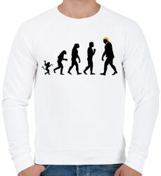 printfashion Trump evolúció - Férfi pulóver - Fehér (2478117)