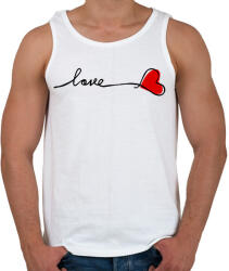 printfashion Love me - Férfi atléta - Fehér (6061744)