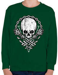 printfashion Halálsor - Gyerek pulóver - Sötétzöld (125323)