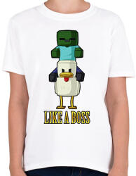 printfashion Like a boss MC - Gyerek póló - Fehér (2553987)