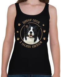 printfashion Border collie - Legjobb barát - Női atléta - Fekete (7175694)