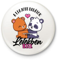 printfashion Lélekben ikrek - Kitűző, hűtőmágnes - Fehér (13506512)