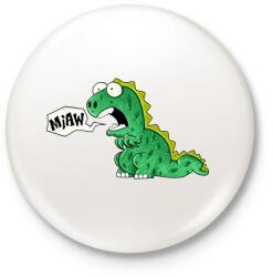 printfashion miaw dino - Kitűző, hűtőmágnes - Fehér (11004619)