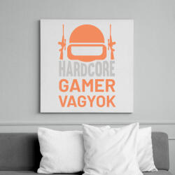 printfashion Hardcore gamer vagyok - Vászonkép - Fehér (11692529)