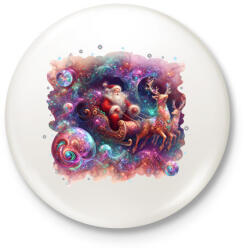 printfashion Mikulás - Kitűző, hűtőmágnes - Fehér (15044013)