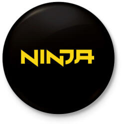 printfashion Ninja - Yellow - Kitűző, hűtőmágnes - Fekete (3096497)