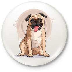 printfashion kutya - Kitűző, hűtőmágnes - Fehér (15332077)