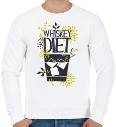 printfashion Whiskey diéta - Férfi pulóver - Fehér (5649843)