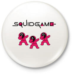 printfashion Squid game trio dab fekete - Kitűző, hűtőmágnes - Fehér (5727428)