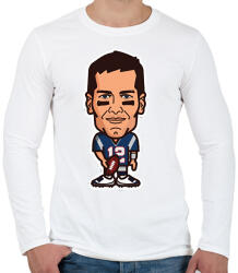 printfashion Brady - Férfi hosszú ujjú póló - Fehér (2361413)