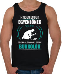 printfashion A legjobbak lesznek burkolók - Férfi atléta - Fekete (14698219)