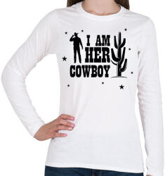 printfashion I'm her cowboy - Női hosszú ujjú póló - Fehér (7507778)