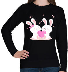 printfashion Nyuszi Love - Női pulóver - Fekete (2190728)