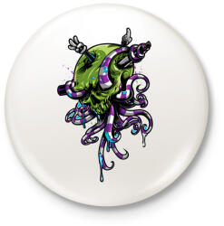 printfashion Octopus Tentacle - Kitűző, hűtőmágnes - Fehér (3081611)