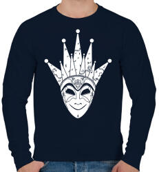 printfashion Boris Brejcha - Férfi pulóver - Sötétkék (1800517)