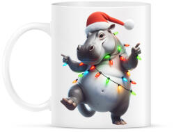 printfashion Táncoló karácsonyi party viziló - Bögre - Fehér (15262519)