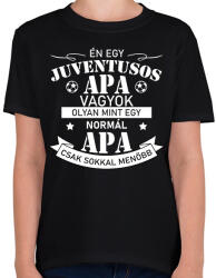 printfashion Juventusos apa - Gyerek póló - Fekete (10855158)