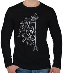 printfashion Oroszlán páros férfi 1 - Férfi hosszú ujjú póló - Fekete (6079091)