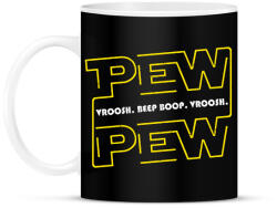 printfashion Pew Pew beep boop - Bögre - Fekete (8518441)