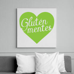 printfashion gluten-free-love-green - Vászonkép - Fehér (6623842)