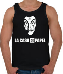 printfashion La casa de papel B&W - Férfi atléta - Fekete (5557735)